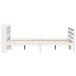 Sengeramme Med Hodegavl Hvit 140X190 Cm Heltre Furu