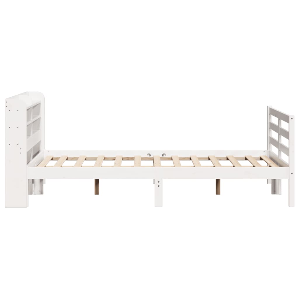Sengeramme Med Hodegavl Hvit 140X190 Cm Heltre Furu