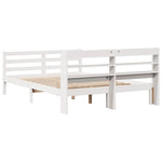 Sengeramme Med Hodegavl Hvit 140X190 Cm Heltre Furu