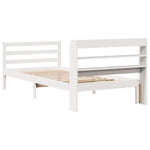 Sengeramme Med Hodegavl Hvit 90X200 Cm Heltre Furu