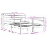 Sengeramme Med Hodegavl Hvit 120X200 Cm Heltre Furu