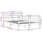 Sengeramme Med Hodegavl 140X200 Cm Heltre Furu