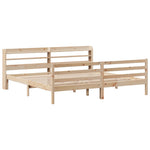 Sengeramme Med Hodegavl 200X200 Cm Heltre Furu