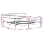 Sengeramme Med Hodegavl 200X200 Cm Heltre Furu