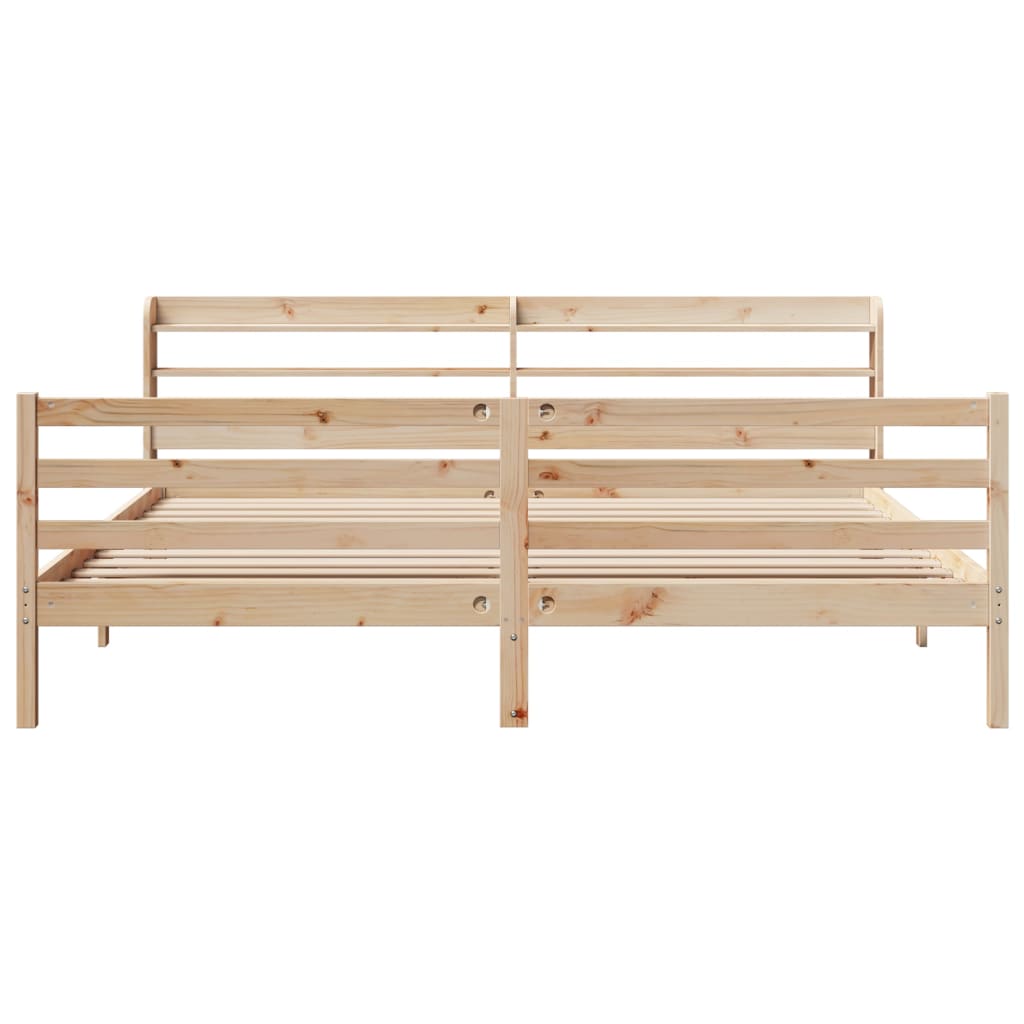 Sengeramme Med Hodegavl 200X200 Cm Heltre Furu