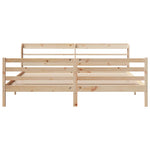 Sengeramme Med Hodegavl 200X200 Cm Heltre Furu