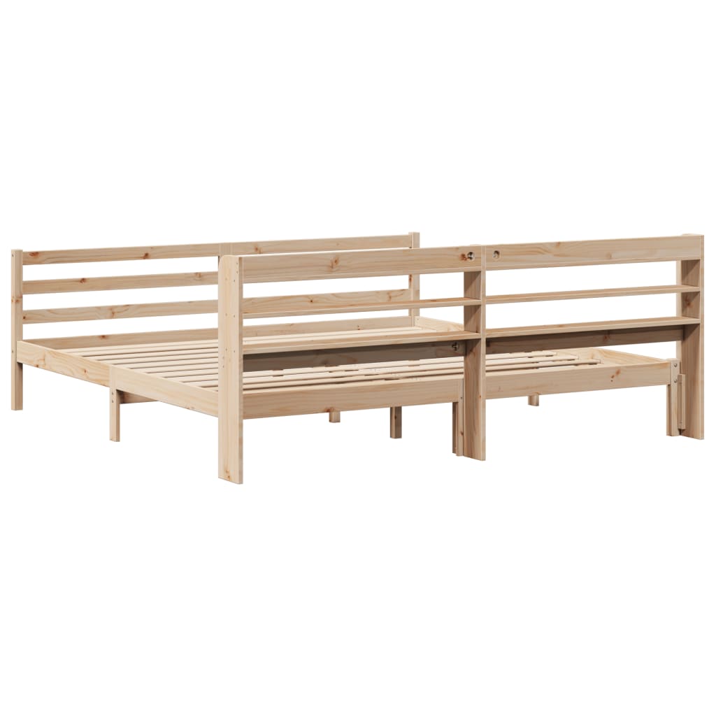Sengeramme Med Hodegavl 200X200 Cm Heltre Furu