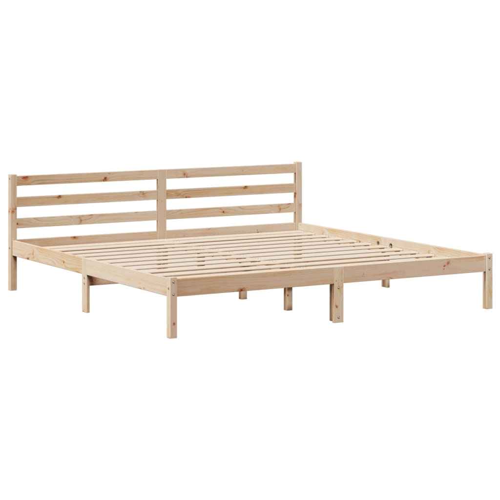 Sengeramme Med Hodegavl 200X200 Cm Heltre Furu