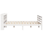 Sengeramme Med Hodegavl Hvit 200X200 Cm Heltre Furu