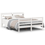 Sengeramme Med Hodegavl Hvit 140X200 Cm Heltre Furu