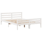 Sengeramme Med Hodegavl Hvit 140X200 Cm Heltre Furu