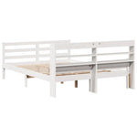 Sengeramme Med Hodegavl Hvit 140X200 Cm Heltre Furu