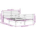 Sengeramme Med Hodegavl Hvit 140X200 Cm Heltre Furu