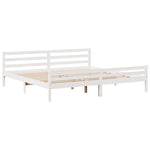 Sengeramme Med Hodegavl Hvit 200X200 Cm Heltre Furu