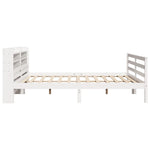Sengeramme Med Hodegavl Hvit 200X200 Cm Heltre Furu