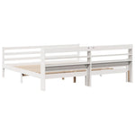 Sengeramme Med Hodegavl Hvit 200X200 Cm Heltre Furu