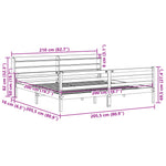 Sengeramme Med Hodegavl Hvit 200X200 Cm Heltre Furu