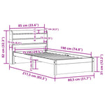 Sengeramme Med Hodegavl 75X190 Cm Heltre Furu