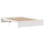 Sengeramme Med Hodegavl Hvit 140X190 Cm Heltre Furu