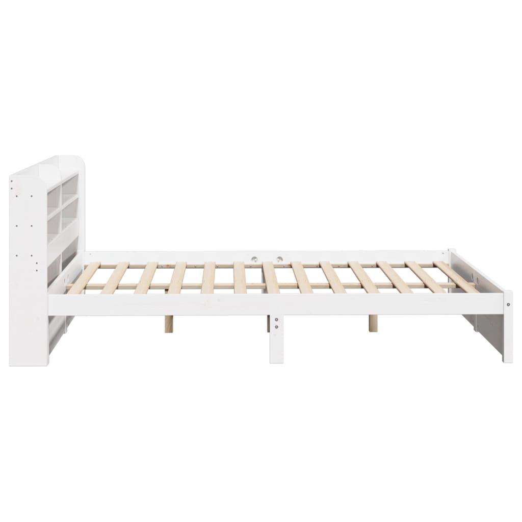 Sengeramme Med Hodegavl Hvit 140X190 Cm Heltre Furu