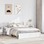 Sengeramme Med Hodegavl Hvit 140X190 Cm Heltre Furu