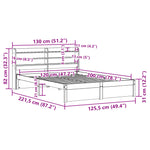 Sengeramme Med Hodegavl 120X200 Cm Heltre Furu