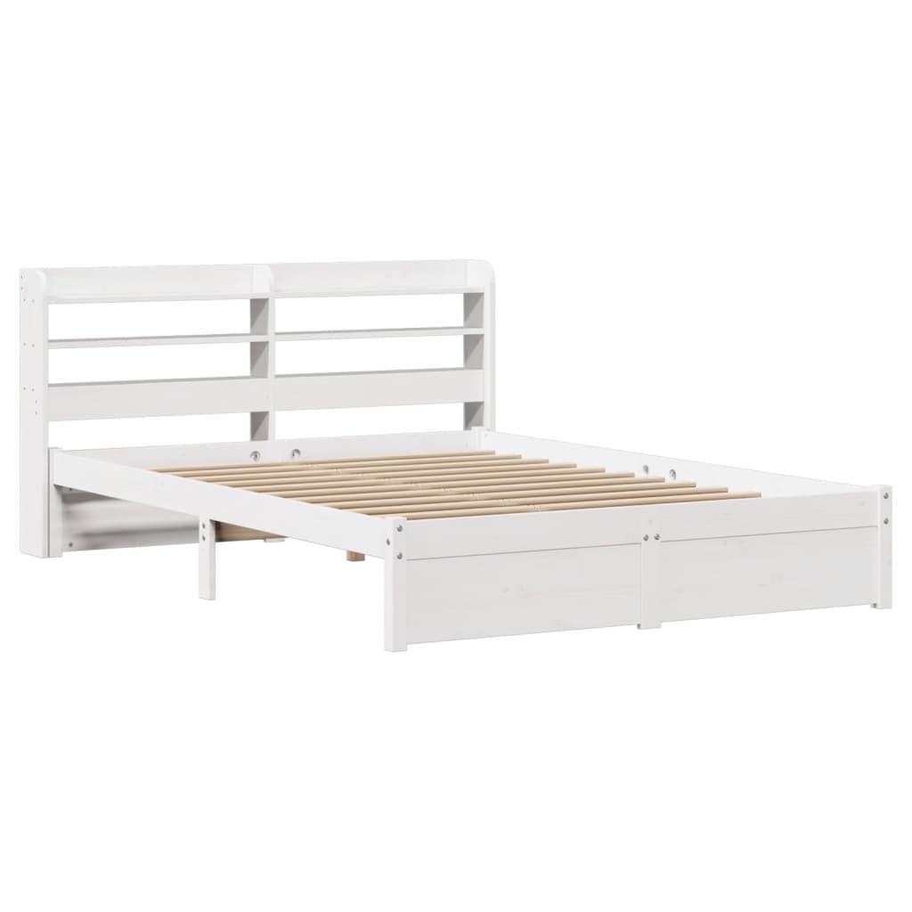 Sengeramme Med Hodegavl Hvit 120X200 Cm Heltre Furu