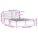 Sengeramme Med Hodegavl Hvit 120X200 Cm Heltre Furu