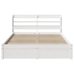 Sengeramme Med Hodegavl Hvit 120X200 Cm Heltre Furu