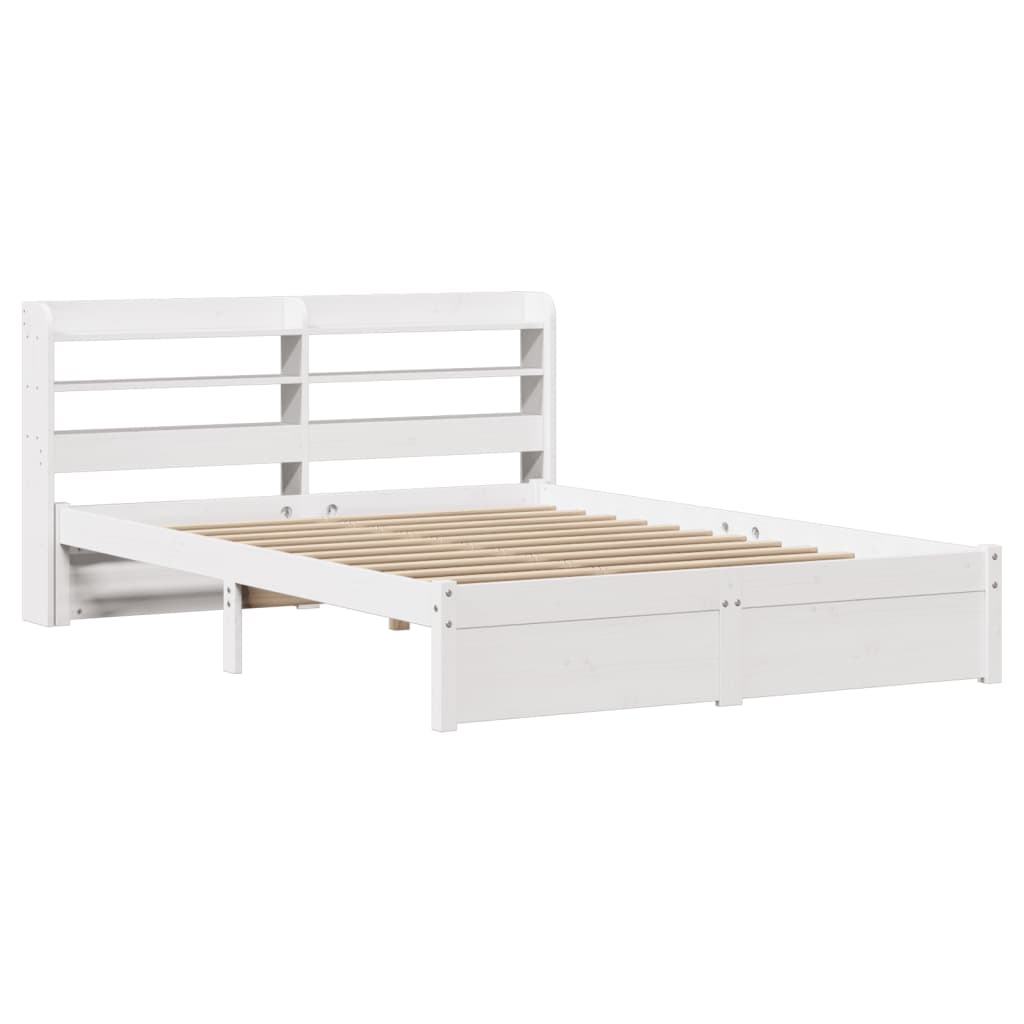 Sengeramme Med Hodegavl Hvit 150X200 Cm Heltre Furu