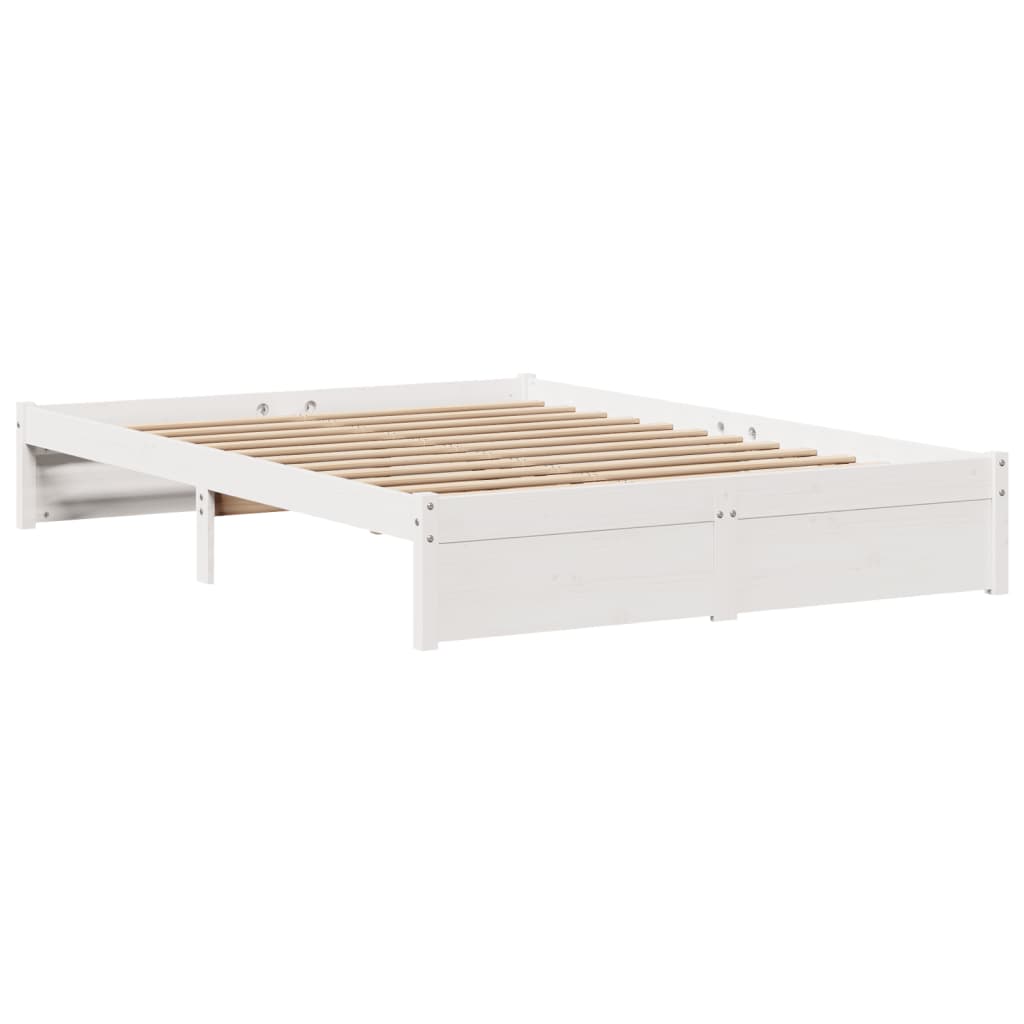 Sengeramme Med Hodegavl Hvit 150X200 Cm Heltre Furu