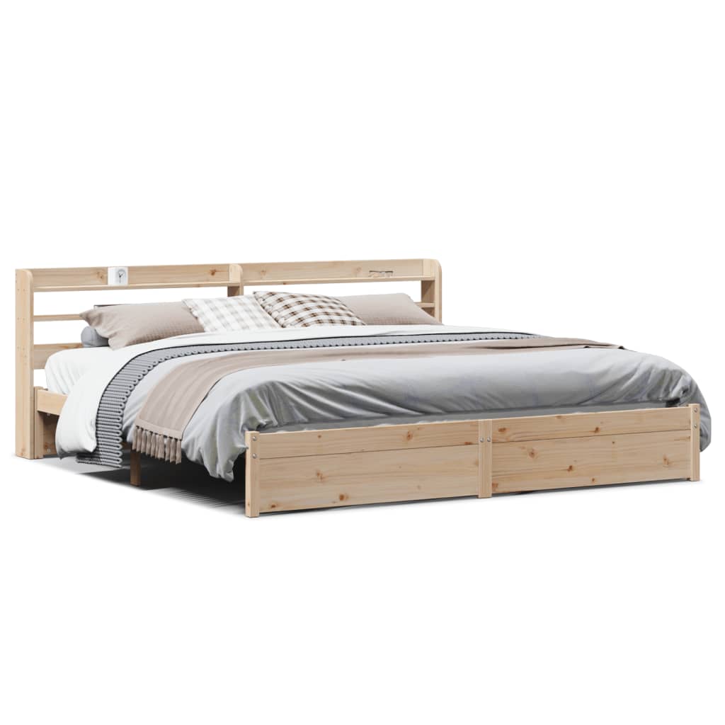 Sengeramme Med Hodegavl 180X200 Cm Heltre Furu