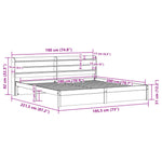 Sengeramme Med Hodegavl 180X200 Cm Heltre Furu
