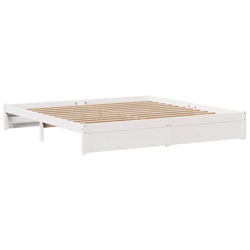Sengeramme Med Hodegavl Hvit 180X200 Cm Heltre Furu