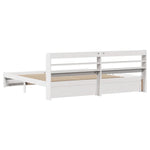 Sengeramme Med Hodegavl Hvit 180X200 Cm Heltre Furu