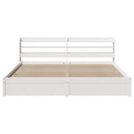 Sengeramme Med Hodegavl Hvit 200X200 Cm Heltre Furu