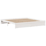 Sengeramme Med Hodegavl Hvit 200X200 Cm Heltre Furu