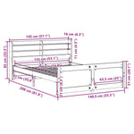 Sengeramme Med Hodegavl 135X190 Cm Heltre Furu