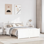 Sengeramme Med Hodegavl Hvit 140X200 Cm Heltre Furu