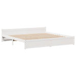 Sengeramme Med Hodegavl Hvit 180X200 Cm Heltre Furu