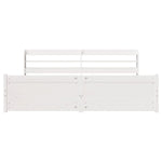 Sengeramme Med Hodegavl Hvit 180X200 Cm Heltre Furu
