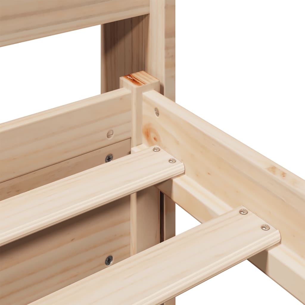 Sengeramme Med Hodegavl 200X200 Cm Heltre Furu