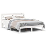 Sengeramme Med Hodegavl Hvit 140X190 Cm Heltre Furu
