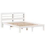 Sengeramme Med Hodegavl Hvit 140X190 Cm Heltre Furu