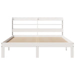 Sengeramme Med Hodegavl Hvit 140X190 Cm Heltre Furu