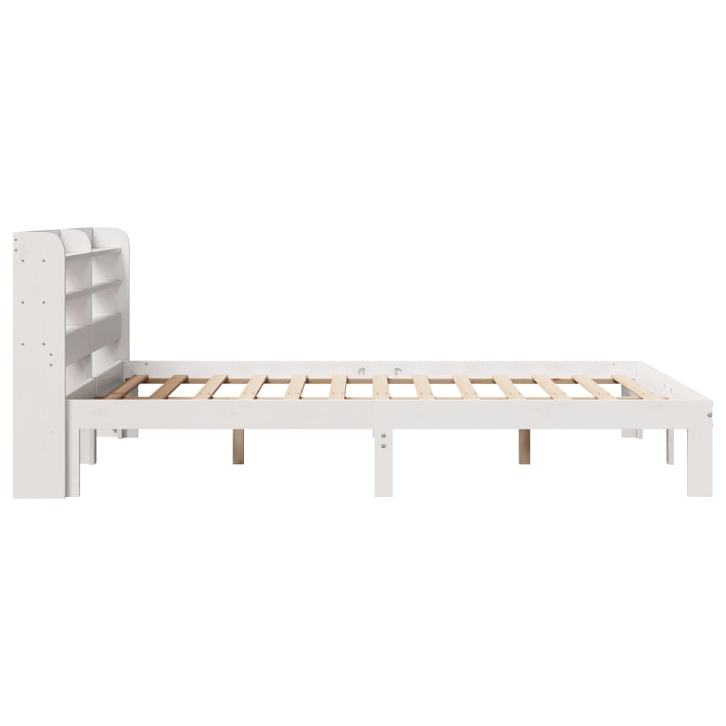 Sengeramme Med Hodegavl Hvit 140X190 Cm Heltre Furu