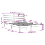 Sengeramme Med Hodegavl Hvit 140X190 Cm Heltre Furu