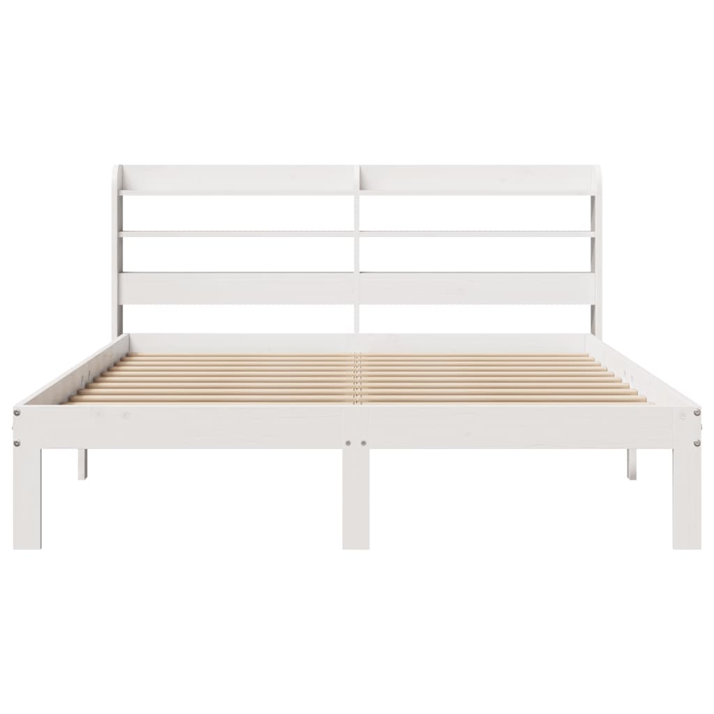Sengeramme Med Hodegavl Hvit 120X200 Cm Heltre Furu
