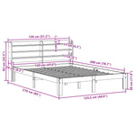 Sengeramme Med Hodegavl Hvit 120X200 Cm Heltre Furu