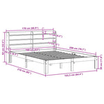 Sengeramme Med Hodegavl Hvit 160X200 Cm Heltre Furu